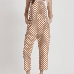 Brixton Tan Polka Dot Overalls